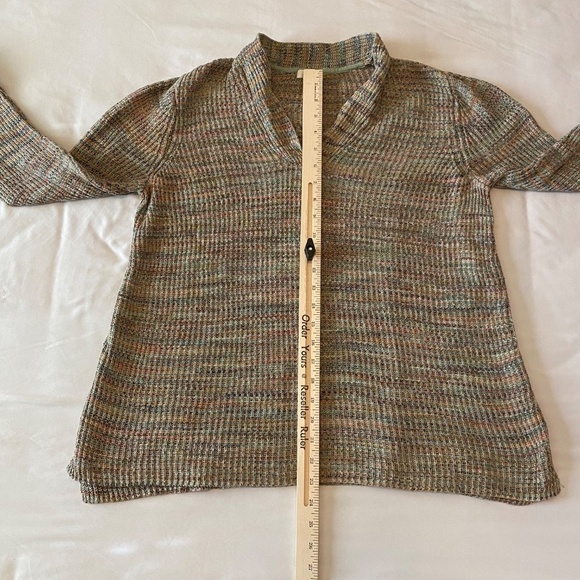 J Jill V-Neck Multicolored Marled Knit Sweater Size Medium‎ - Picture 4 of 9